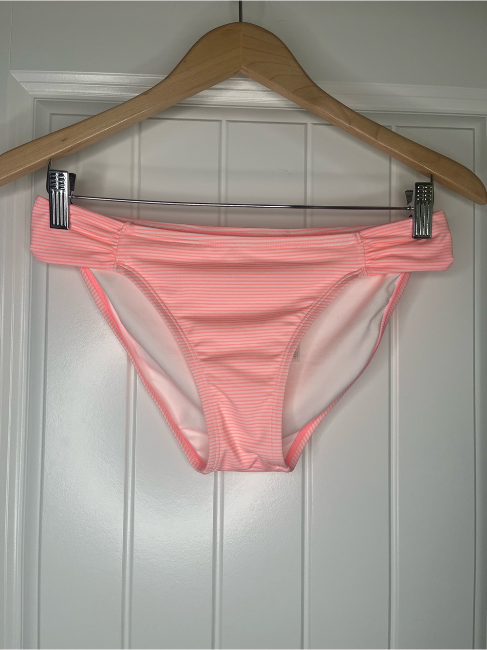 Carve Designs Womens Cardiff Bikini Bottoms Newport Pink White Stripe Size Small